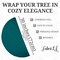 FabricLA 30" Dk Turquoise Faux Fur Christmas Tree Skirt - Fluffy Plush Tree Skirt (72cm) for Holiday Decorations